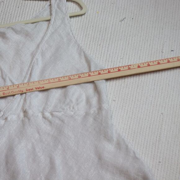 CP Shades White Sparkle Linen XL Tank Top and Scarf Shawl Wrap - Picture 9 of 13